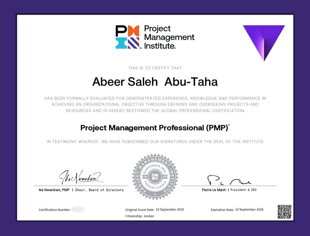 "Engineer Shaher's method of explaining the relationships between processes made PMP concepts much clearer and easier than I expected."